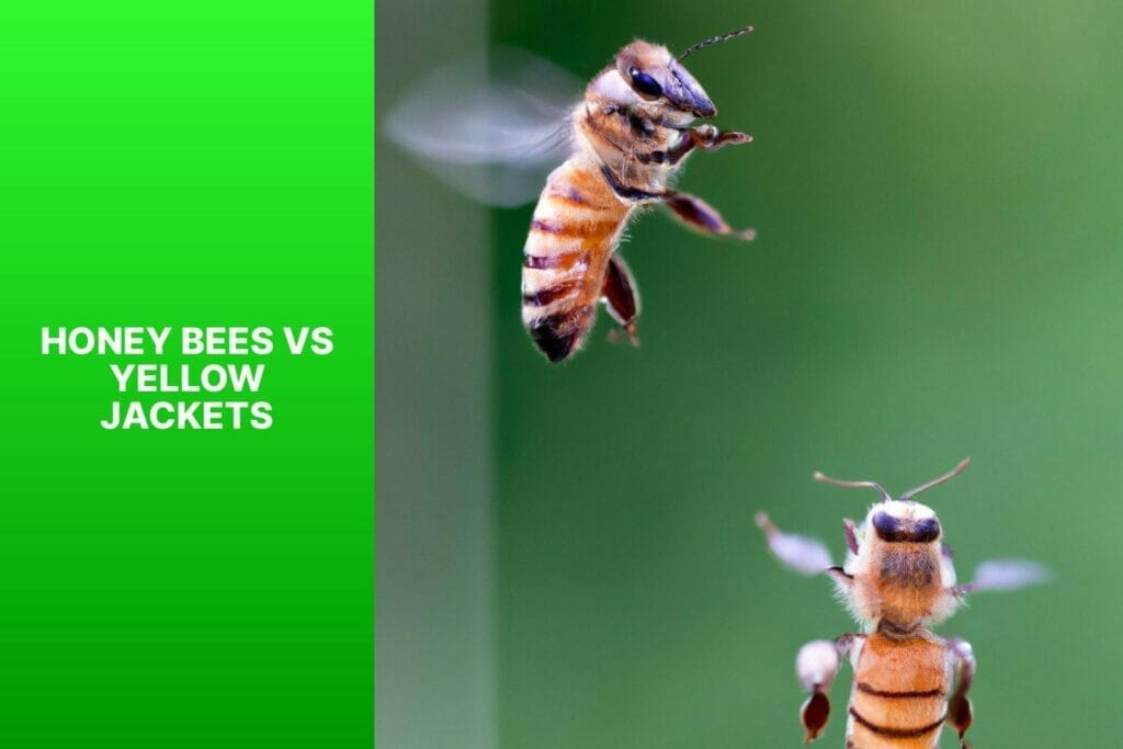 Insect battle: Honey bees rival yellow jackets in a fight for dominance.