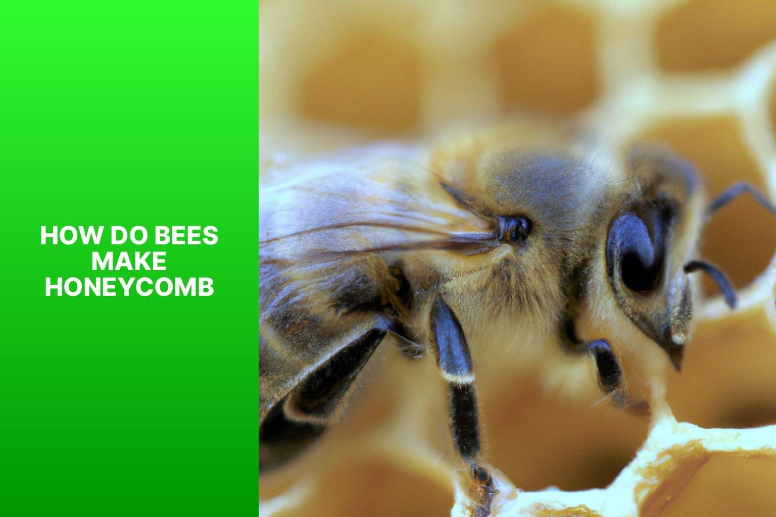 Bees produce honeycomb using their unique abilities and processes.